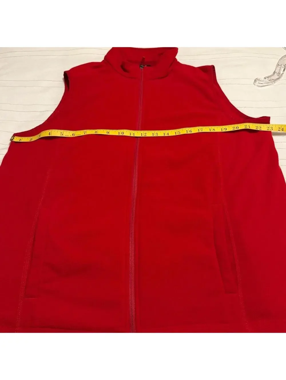 Lands' End Vibrant Red Women's Vest - Picture 4 of 5